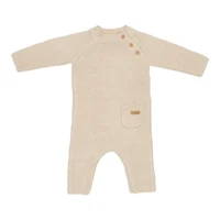 Salopeta tricotata pentru bebelusi - Sand - Little Goose - Little Dutch - 74 2