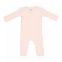 Salopeta rib din bumbac organic pentru bebelusi - Pink - Little Dutch - 74/80