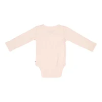 Body kimono cu maneca lunga  din bumbac organic - Pink - Little Dutch - 74/80 2