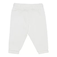 Pantaloni din catifea de bumbac organic - Soft White - Vintage Sunny Stripes - Little Dutch - 62 2