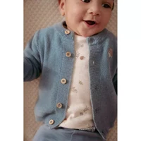 Вязаный кардиган Forest Friends — Baby Blue — Little Dutch — 62 4
