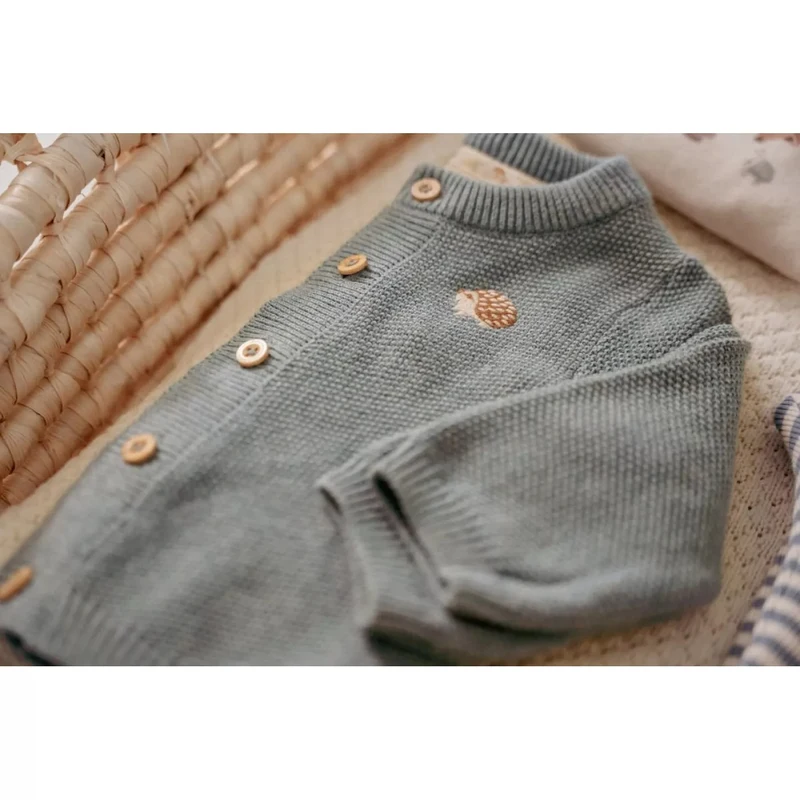 Вязаный кардиган Forest Friends — Baby Blue — Little Dutch — 74 5