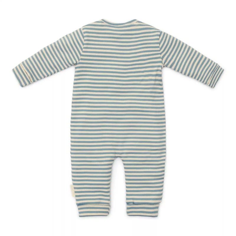 Комбинезон для малышей с боковой застёжкой – Stone Blue Stripe – Little Dutch – 74 2
