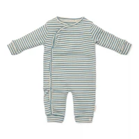Комбинезон для малышей с боковой застёжкой – Stone Blue Stripe – Little Dutch – 74