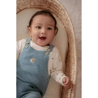 Salopeta din tricot fara maneci - Baby Blue - Little Dutch - 68 4