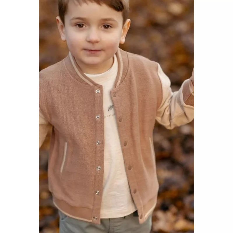 Вязаный кардиган из органического хлопка — Brown/Taupe — Forest Friends — Little Dutch — 80 4
