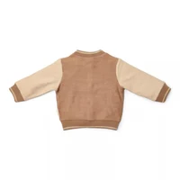 Cardigan tricotat din bumbac organic - Brown/Taupe - Forest Friends - Little Dutch- 98 2
