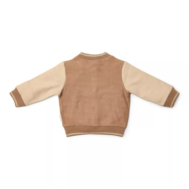 Cardigan tricotat din bumbac organic - Brown/Taupe - Forest Friends - Little Dutch - 104 2