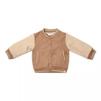 Cardigan tricotat din bumbac organic - Brown/Taupe - Forest Friends - Little Dutch - 104