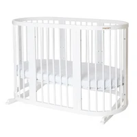 Patuc oval pentru copii Smart Bed Alb, 60x72x120cm IngVart
