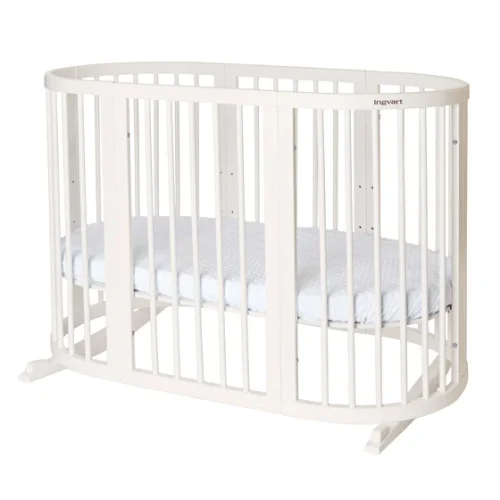 Patuc transformabil pentru copii 9 in 1 Smart Bed Rotund Milky, 72x72x120cm IngVart