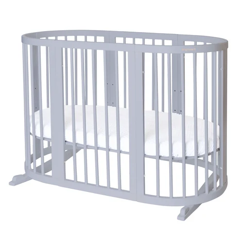 Patuc transformabil pentru copii 9 in 1 Smart Bed Rotund Gri, 72x72x120cm IngVart