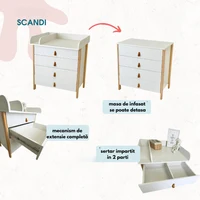 Comoda Scandi Alb/Alb IngVart 3