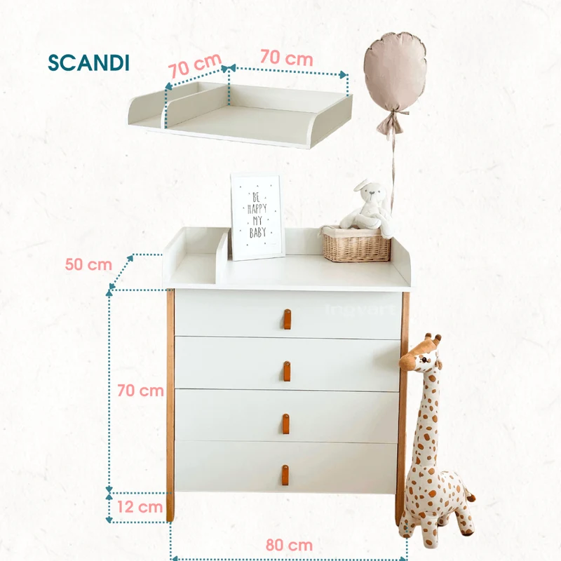 Comoda Scandi Alb/Alb IngVart 2