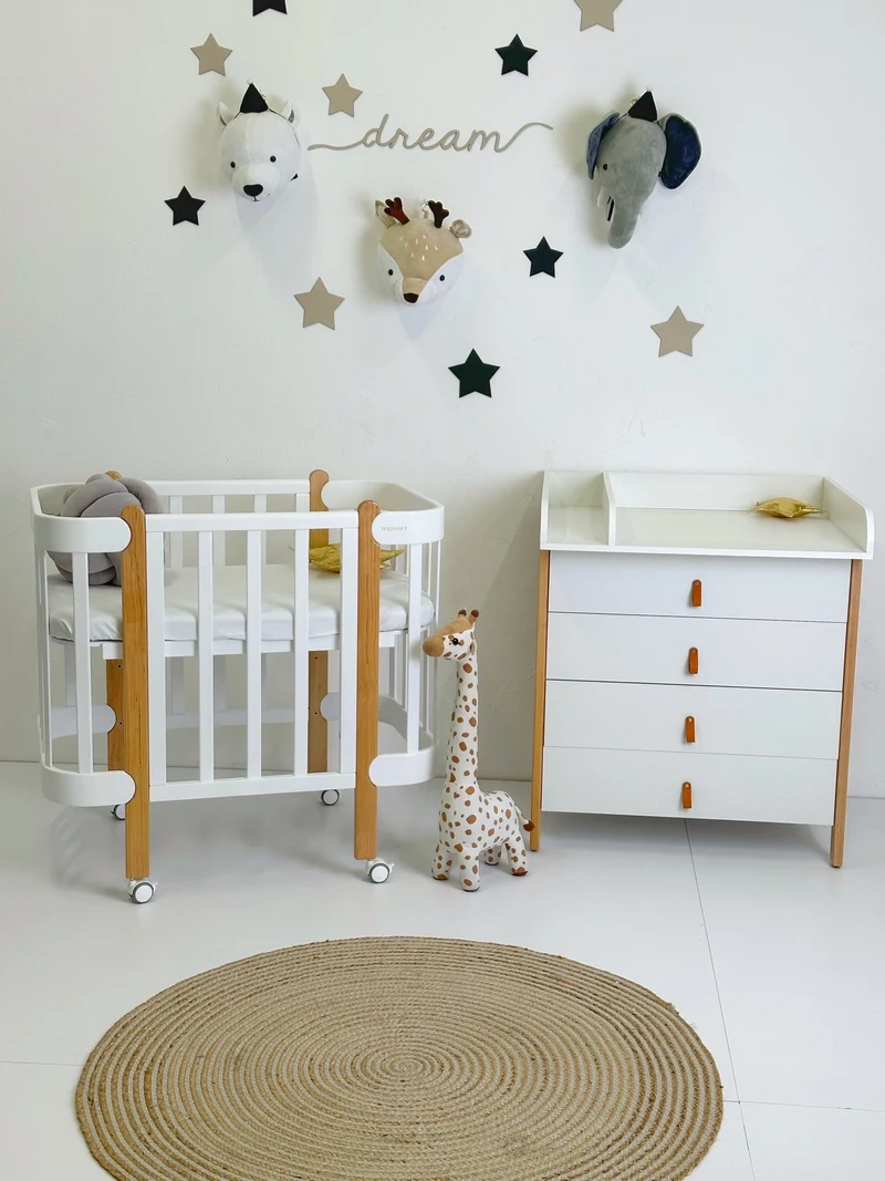 Comoda Scandi Alb/Natural IngVart 3
