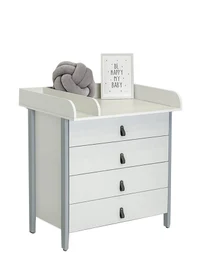 Comoda Scandi Alb/Gri IngVart