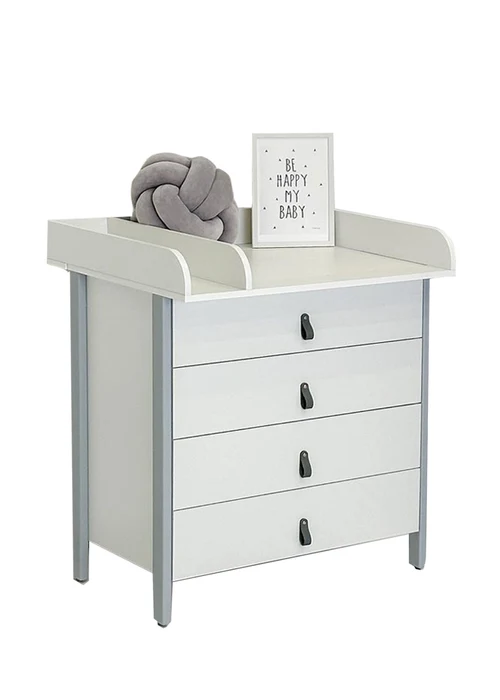 Comoda Scandi Alb/Gri IngVart