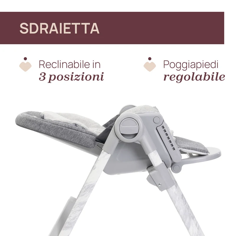 Scaun de masa Chicco Polly Armonia CARRARA, 6luni+ 2
