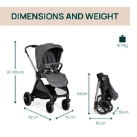 Carucior Chicco Bellagio, Black Satin 3