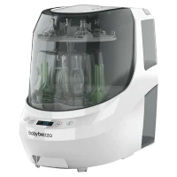 Dispozitiv pentru spalat, sterilizat si uscat biberoane Baby Brezza Bottle Washer Pro All White