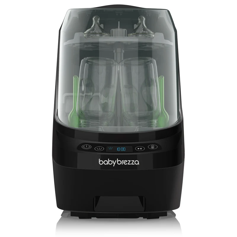 Dispozitiv pentru spalat, sterilizat si uscat biberoane Baby Brezza Bottle Washer Pro All Black 2