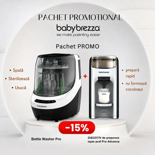 Pachet Promo Espresor lapte praf Formula Pro Advanced + Dispozitiv pentru spalat, sterilizat si uscat biberoane Baby Brezza