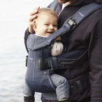Marsupiu anatomic BabyBjorn One air Navy Blue 3D Mesh 6