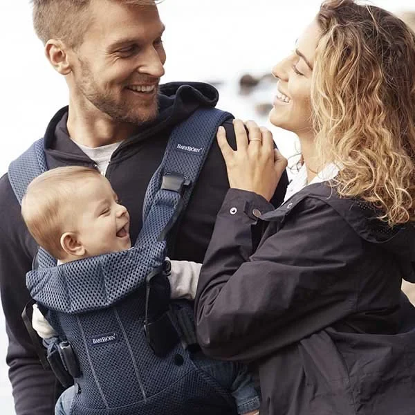 Marsupiu anatomic BabyBjorn One air Navy Blue 3D Mesh 5