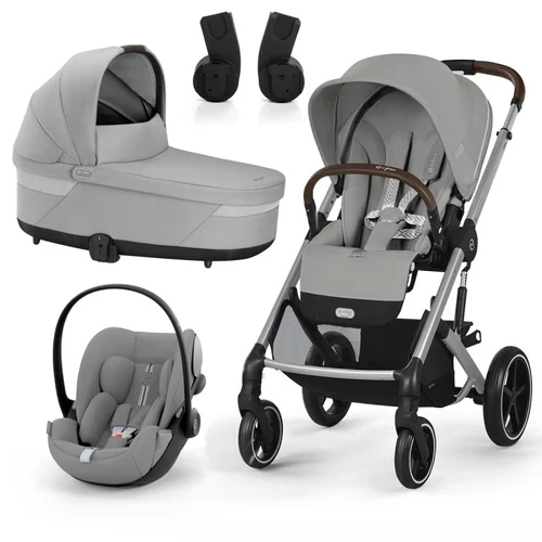 Коляска 3 в 1 Cybex Balios S Lux Stone Grey Mid Grey