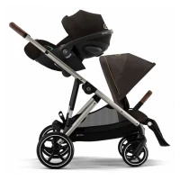 Carucior pentru gemeni 2 in 1 Cybex Gazelle S BLK BP Chocolate Brown 4