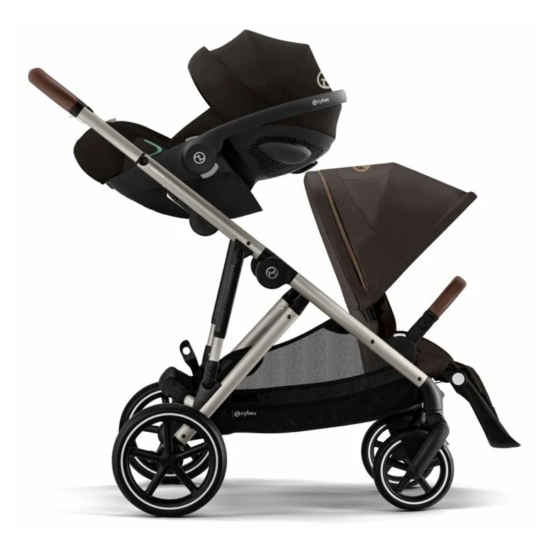 Carucior pentru gemeni 2 in 1 Cybex Gazelle S BLK BP Chocolate Brown 4