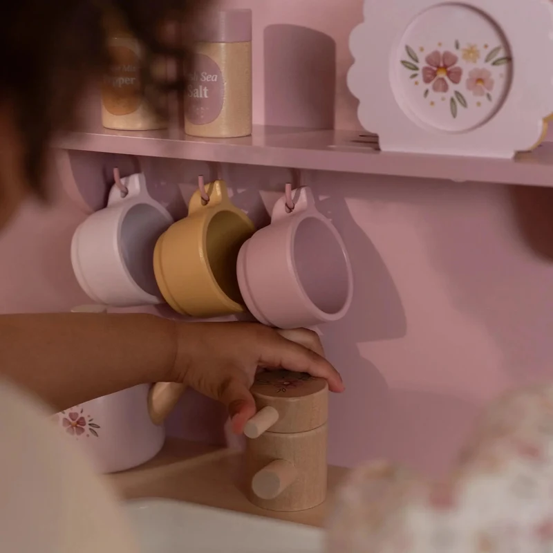 Bucatarie din lemn FSC cu accesorii - Roz - Little Dutch 6
