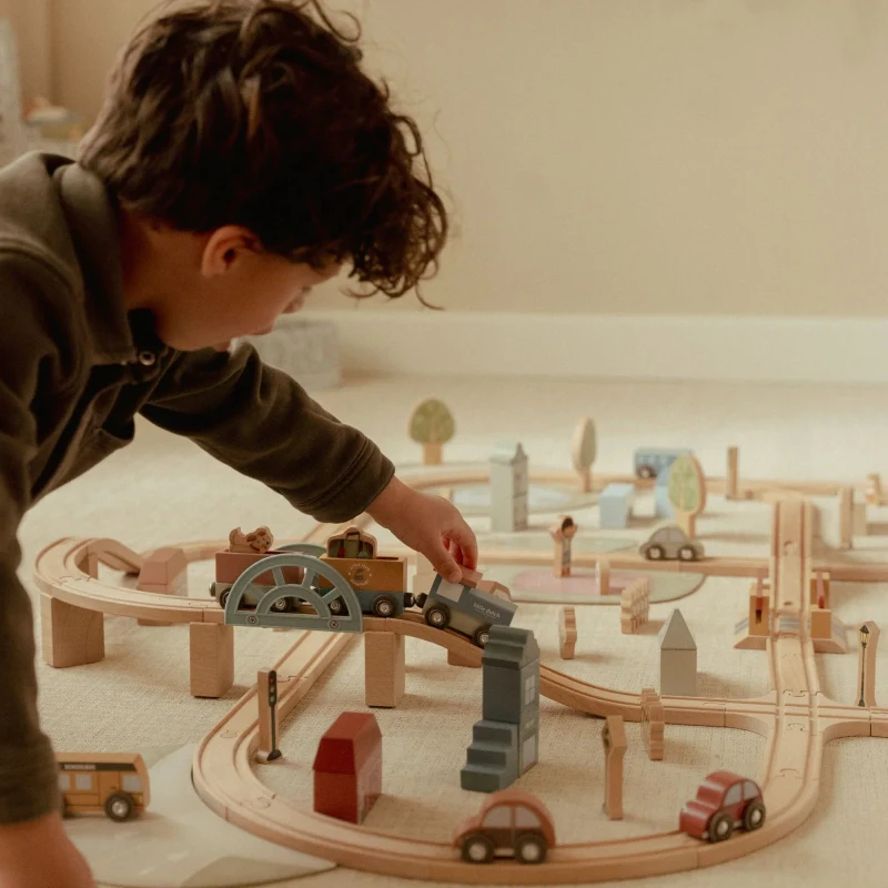Set de sine pentru tren din lemn - Little Dutch 4