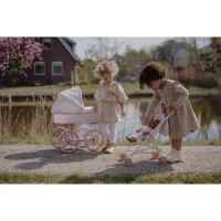 Carucior cu landou pentru papusi - Roz - Little Dutch 2
