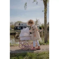 Carucior cu landou pentru papusi - Roz - Little Dutch 3