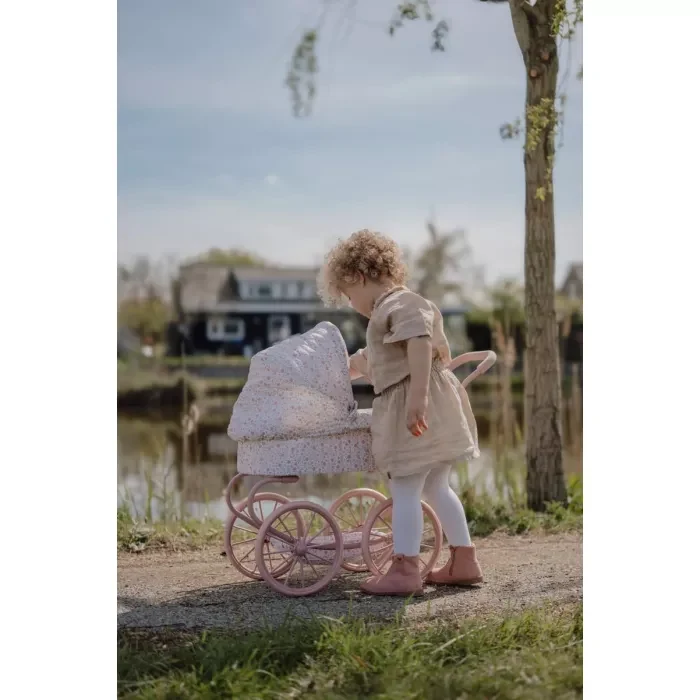 Carucior cu landou pentru papusi - Roz - Little Dutch 3