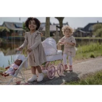 Carucior cu landou pentru papusi - Roz - Little Dutch 5