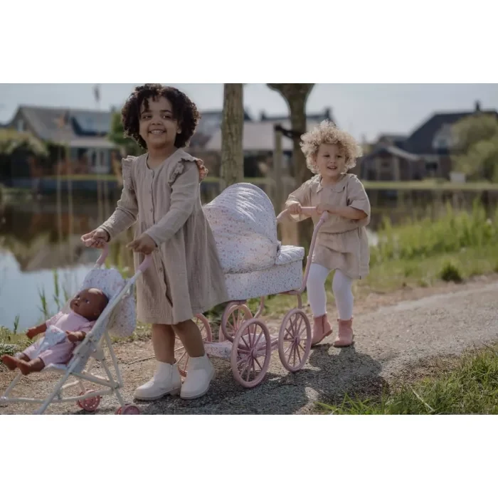 Carucior cu landou pentru papusi - Roz - Little Dutch 5