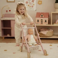 Carucior din lemn FSC pentru papusi - Little Dutch 4