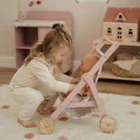 Carucior din lemn FSC pentru papusi - Little Dutch 5