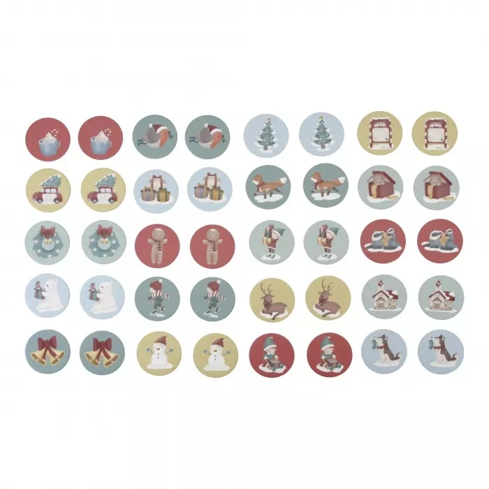 Joc de memorie din carton FSC - Editie speciala de Craciun - Little Dutch 2