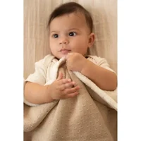 Вязаное одеяло из органического хлопка с плюшевой подкладкой – 70 × 100 см – Pure Soft Beige – Little Dutch 3