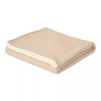 Вязаное одеяло из органического хлопка с плюшевой подкладкой – 70 × 100 см – Pure Soft Beige – Little Dutch 2