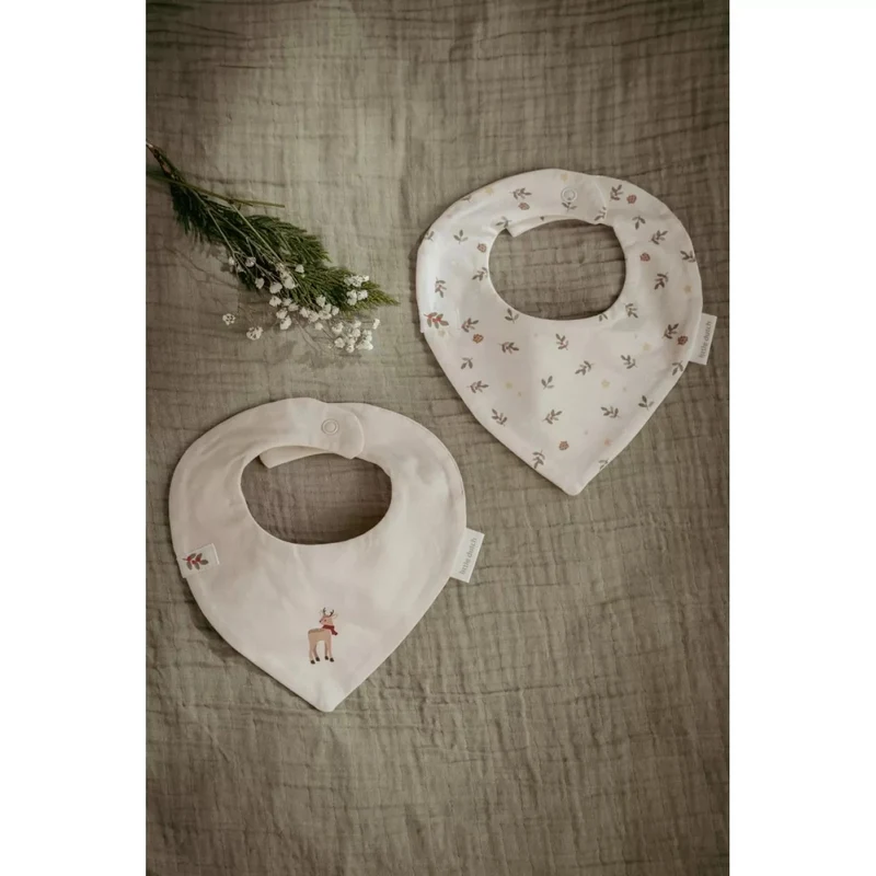 Baveta bandana din bumbac organic - set 2 bucati - Little Christmas - Little Dutch 4