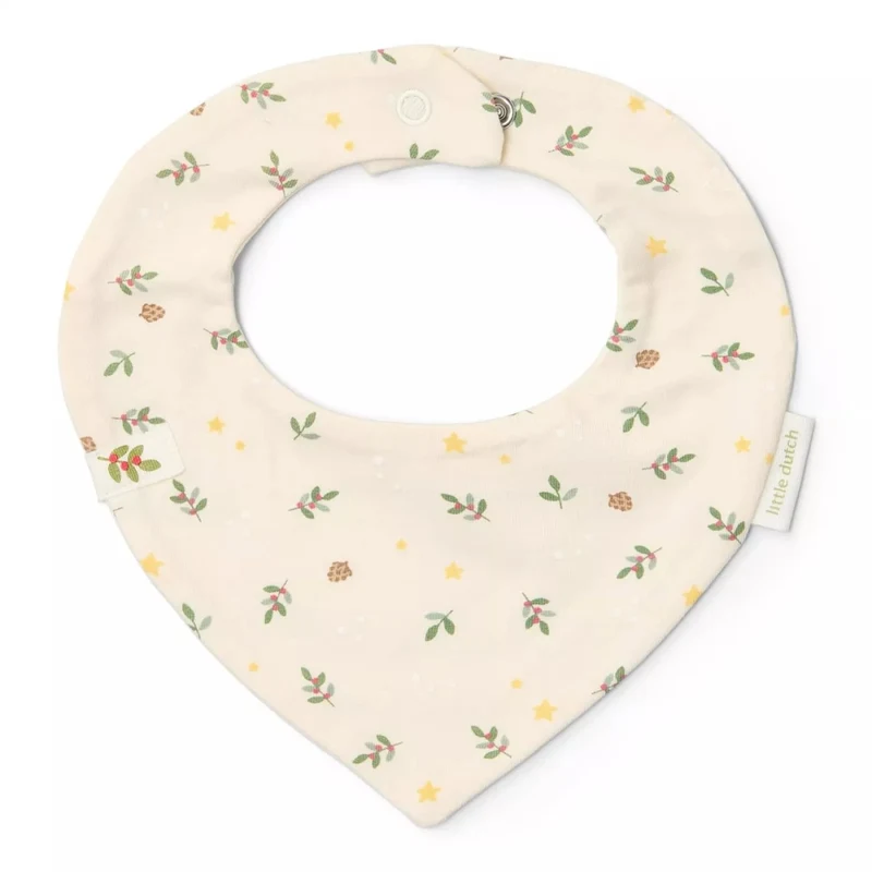 Baveta bandana din bumbac organic - set 2 bucati - Little Christmas - Little Dutch 2