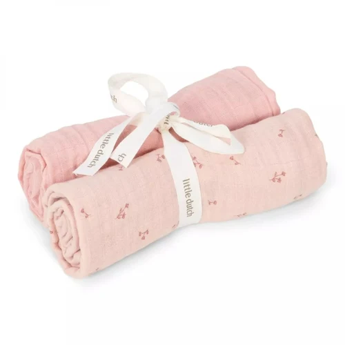 Муслиновая пелёнка из органического хлопка – 120 × 120 см – Pure Blossom – Little Dutch