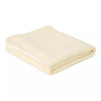 Вязаное одеяло из органического хлопка с плюшевой подкладкой – 70 × 100 см – Pure Soft White – Little Dutch 2