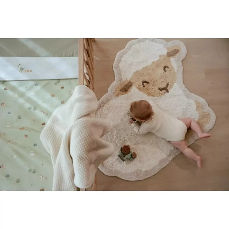 Вязаное одеяло из органического хлопка с плюшевой подкладкой – 70 × 100 см – Pure Soft White – Little Dutch 4