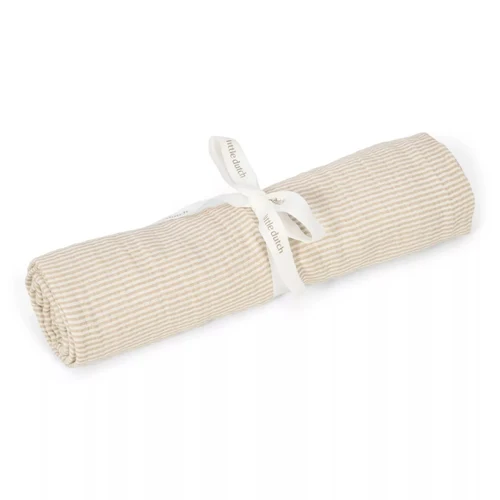 Муслиновая пелёнка из органического хлопка – 120 × 120 см – Pure Soft Beige – Little Dutch