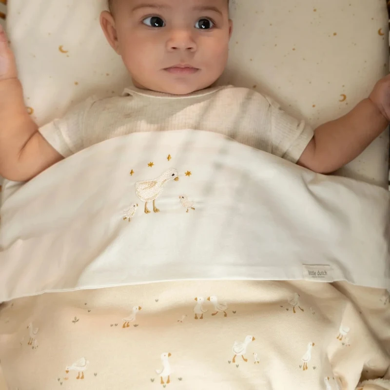 Patura dublata din bumbac organic - 70x100 cm - Little Goose - Little Dutch 3